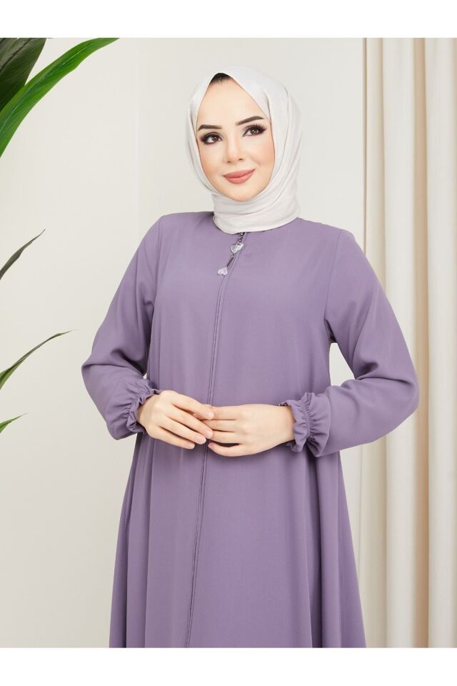 Zeynep Tesettür Mevlana Model - Lila Siyah-177 - Z-137