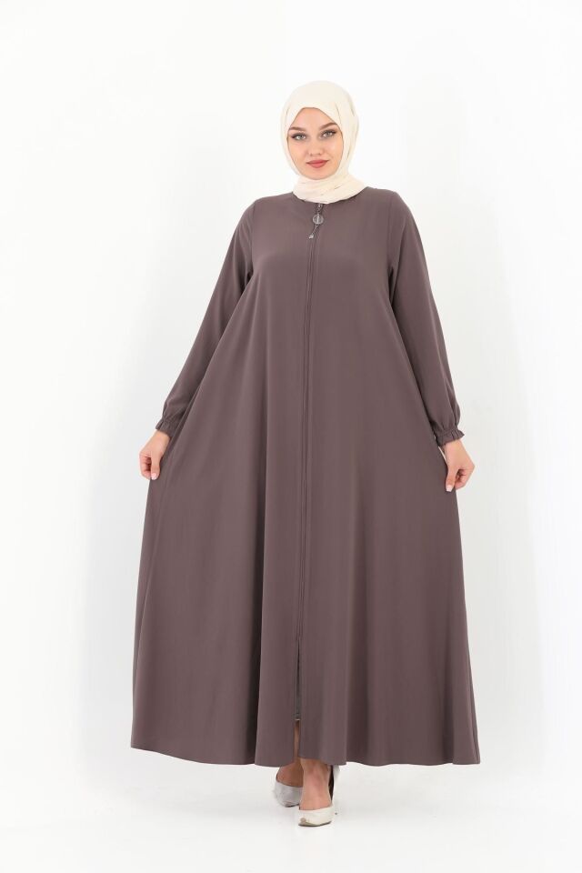 Zeynep Tesettür Tam Mevlana Model Ferace - Vizon - Z-103