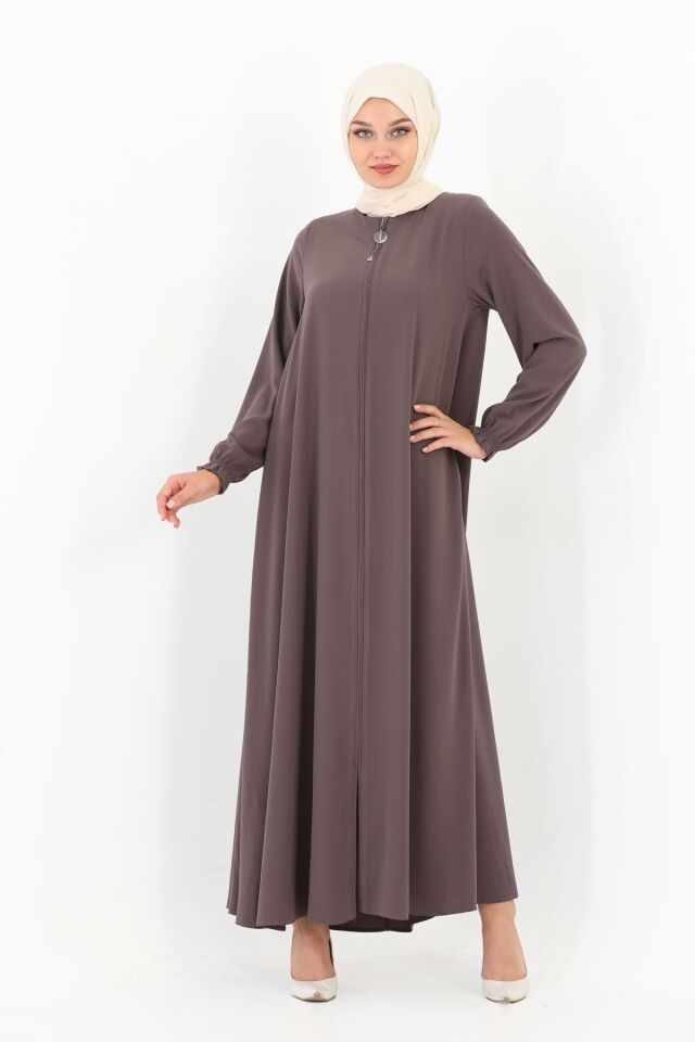 Zeynep Tesettür Tam Mevlana Model Ferace - Vizon - Z-103