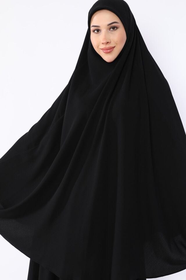 Zeynep Tesettür Sultan Başı Ayrı Model - Siyah Siyah - Z1039-SİYAH