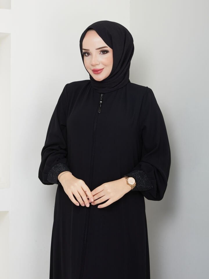 Zeynep Tesettür Lale Ferace - Siyah
