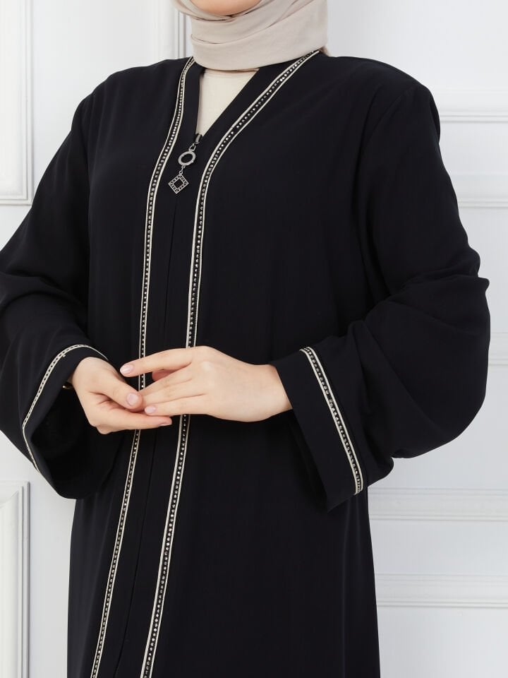 Zeynep Tesettür Firuze Abaya - Siyah