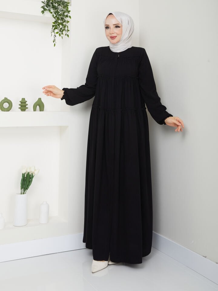 3 Kat Öğrenci Model Ferace - Siyah