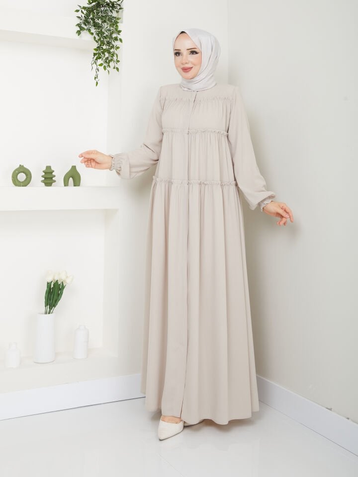 3 Kat Öğrenci Model Ferace - Bej