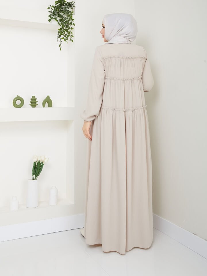 3 Kat Öğrenci Model Ferace - Bej